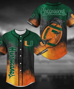 Miami Hurricanes NCAA Baseball Jersey Shirt Grenade