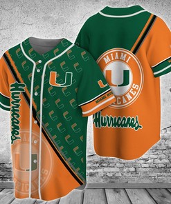 Miami Hurricanes NCAA Baseball Jersey Shirt for Fans