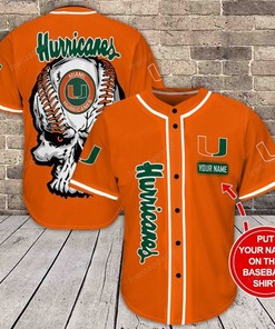 Miami Hurricanes Personalized Baseball Jersey Shirt 149