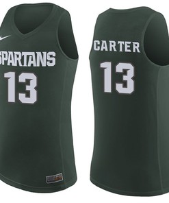 Michigan State Spartans Green Ben Carter College Basketball Jersey