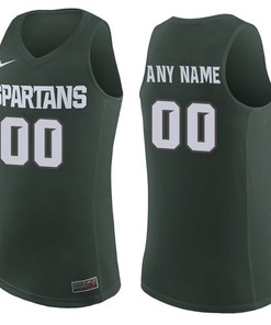 Michigan State Spartans Green College Basketball Jersey
