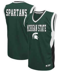 Michigan State Spartans Green Colosseum Fadeaway Basketball Jersey