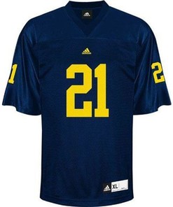 Michigan Wolverines #21 desmond Howard Blue Football Jersey