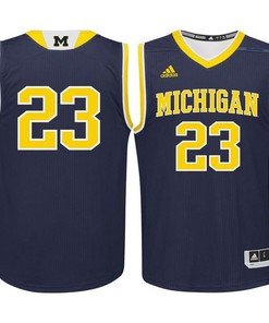Michigan Wolverines #23 Navy Basketball Jersey