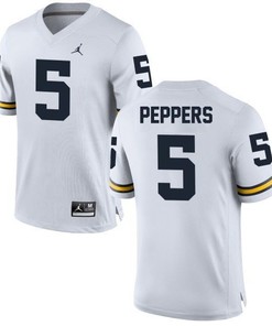 Michigan Wolverines #5 Jabrill Peppers White Football Alumni Game Jersey