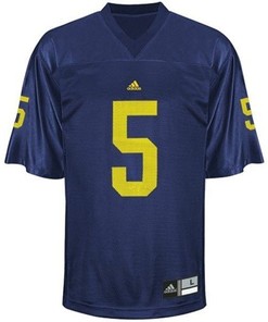 Michigan Wolverines #5 John Wangler Blue Football Jersey