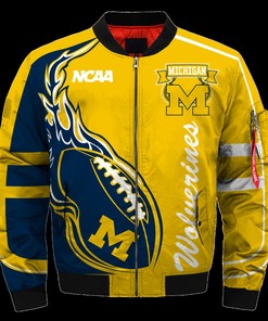 Michigan Wolverines Jacket 3D Printed Fire Ball