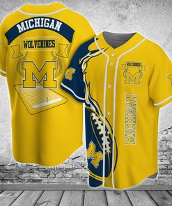 Michigan Wolverines NCAA Baseball Jersey Shirt Classic