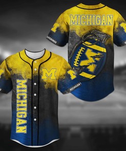 Michigan Wolverines NCAA Baseball Jersey Shirt Grenade