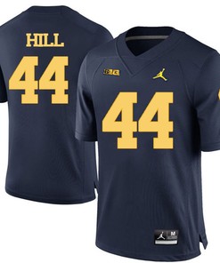 Michigan Wolverines Navy Blue Delano Hill Football Jersey