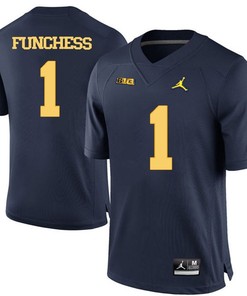 Michigan Wolverines Navy Blue Devin Funchess Football Jersey