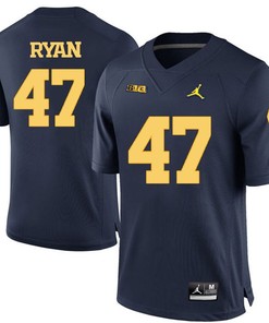 Michigan Wolverines Navy Blue Jake Ryan Football Jersey