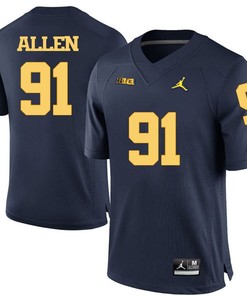Michigan Wolverines Navy Blue Kenny Allen Football Jersey