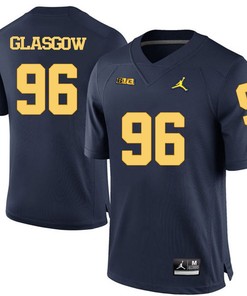 Michigan Wolverines Navy Blue Ryan Glasgow Football Jersey