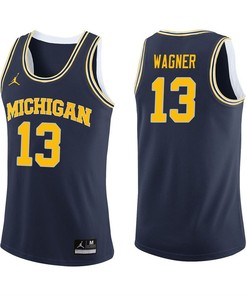 Michigan Wolverines Navy Moritz Wagner Basketball Jersey