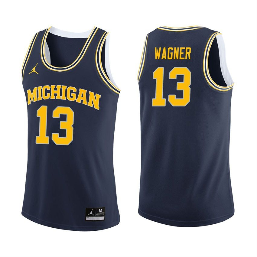 Michigan Wolverines Navy Moritz Wagner Basketball Jersey