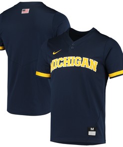 Michigan Wolverines Replica 2-button Baseball Jersey - Navy Ncaa