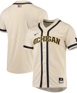 Michigan Wolverines Replica Baseball Jersey - Natural Ncaa