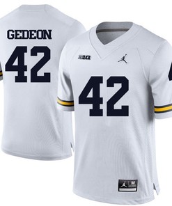Michigan Wolverines White Ben Gedeon Football Jersey