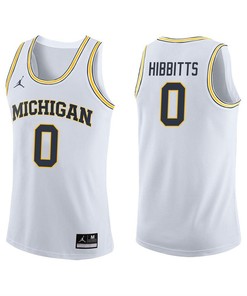Michigan Wolverines White Brent Hibbitts Basketball Jersey