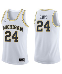 Michigan Wolverines White C.J. Baird Basketball Jersey
