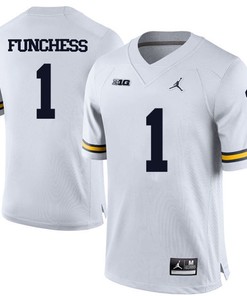 Michigan Wolverines White Devin Funchess Football Jersey