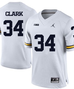 Michigan Wolverines White Jeremy Clark Football Jersey