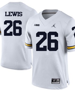 Michigan Wolverines White Jourdan Lewis Football Jersey
