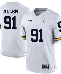 Michigan Wolverines White Kenny Allen Football Jersey