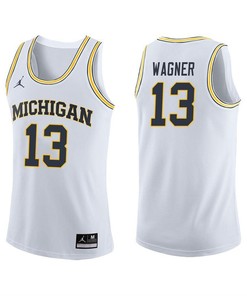 Michigan Wolverines White Moritz Wagner Basketball Jersey