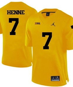Michigan Wolverines Yellow Chad Henne Football Jersey