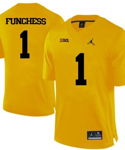 Michigan Wolverines Yellow Devin Funchess Football Jersey