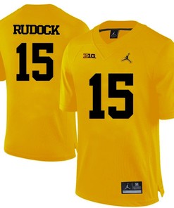 Michigan Wolverines Yellow Jake Rudock Football Jersey