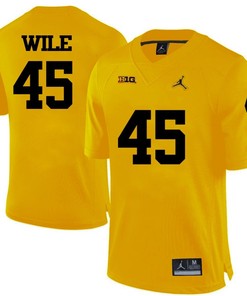 Michigan Wolverines Yellow Matt Wile Football Jersey