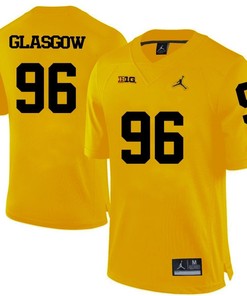 Michigan Wolverines Yellow Ryan Glasgow Football Jersey