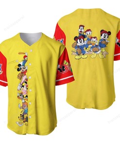 Mickey And Friend Personalized 3d Baseball Jersey