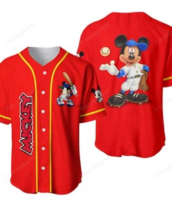 Mickey Personalized 3d Baseball Jersey