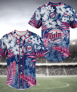 Minnesota Twins MLB Baseball Jersey Shirt Flower