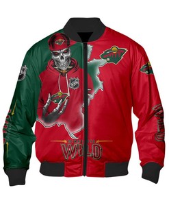 Minnesota Wild Varsity Jacket Skull