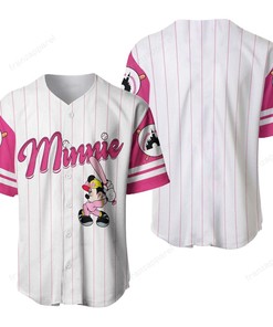 Minnie Personalized 3d Baseball Jersey