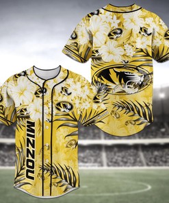 Missouri Tigers NCAA Baseball Jersey Shirt Flower