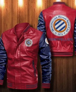 Montpellier Herault SC Red Dark Blue Bomber Jacket