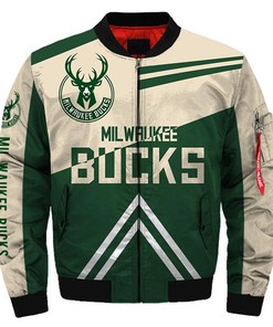 NBA Bomber Jacket Men Milwaukee Bucks Jacket