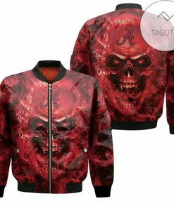 NCAA Alabama Crimson Tide Skull Bomber Jacket