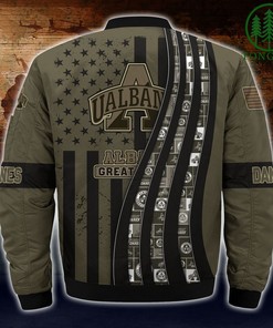NCAA Albany Great Danes Camo Bomber Jacket