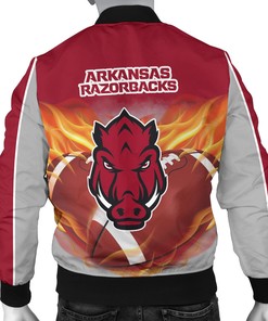 NCAA Arkansas Razorbacks Playing Game Bomber Jacket