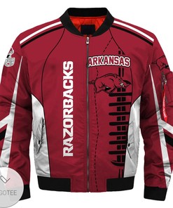 NCAA Arkansas Razorbacks Red Bomber Jacket