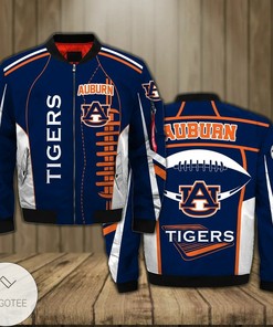 NCAA Auburn Tigers Navy Blue Bomber Jacket