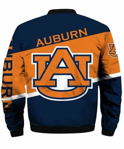 NCAA Auburn Tigers Orange Blue Mascot Bomber Jacket