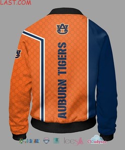 NCAA Auburn Tigers Orange Navy Blue Bomber Jacket